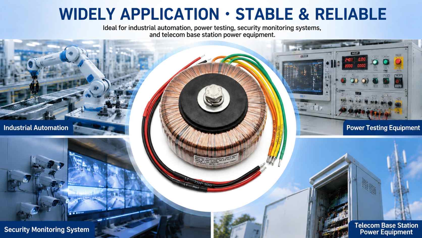 Industrial Toroidal Transformer 50VA-10kVA