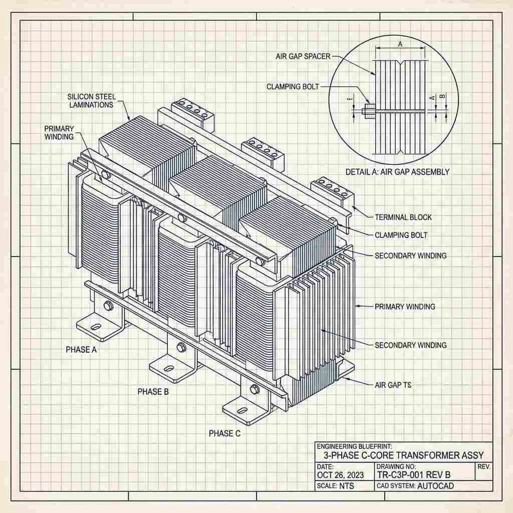 Engineering Blueprint with Air Gap Details