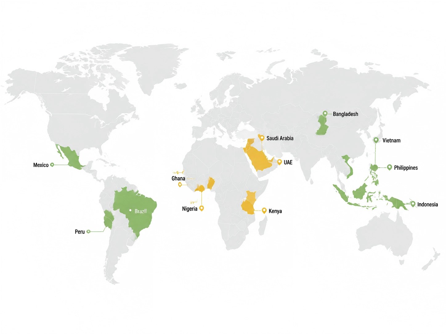 Risen Electric Global Export Map