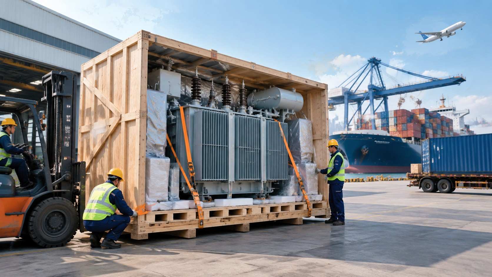 Secure Packaging and Global Shipping of Heavy Power Equipment
